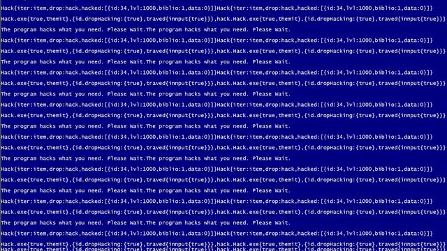 Abstract programming code script on computer blue background