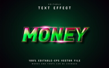 Editable money text effects