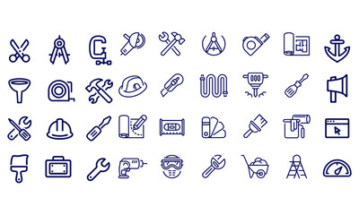 Home repair line icons set. Modern outline elements, graphic design concepts, simple symbols collection. Vector line icons