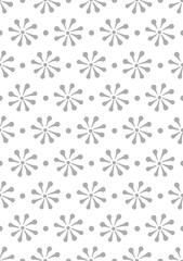 Folksy small floral seamless vector pattern. Boho neutral grey ditsy fashion print. Folk art daisy bloom background. Spring bloomy meadow illustration