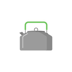 Flat design outdoor kettle vector graphics