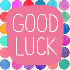 good luck word phrase art wall art post with modern patten