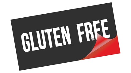 Obraz premium GLUTEN FREE text on black red sticker stamp.
