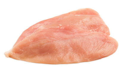 Raw chicken fillet isolated on white. High quality photo.