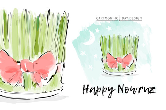 Happy Nowruz Iranian Spring Holiday Greeting Card.