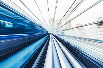 Motion blur of train abstract background