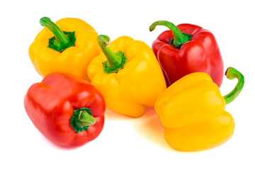 Peppers isolated on white background. High quality photo