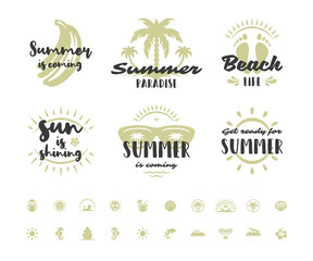Summer holidays typography inspirational quotes or sayings design
