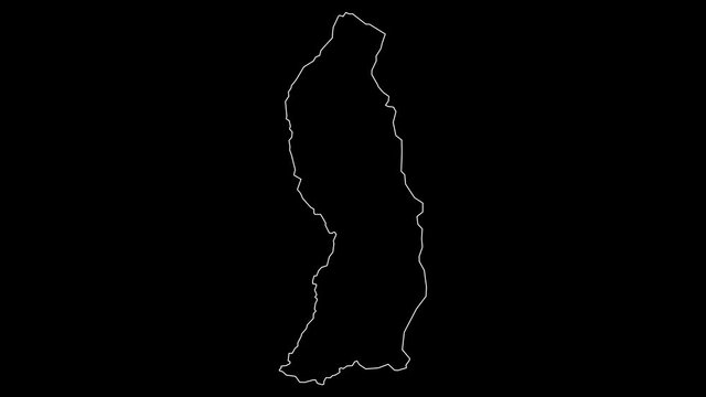 Saint Laurent du Maroni French Guiana department map outline animation