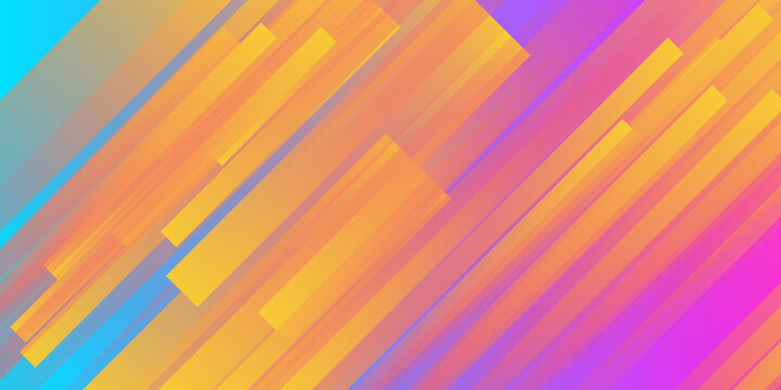 Modern colorful  pink yellow orange bright blue abstract stripe background for tech business and corporate presentation