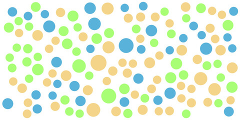 Vector dots seamless patterns collection. Set of colorful background swatches with elegant minimal labels. Abstract textures with circles, polka dot design. Pink, red, yellow, blue, green color 