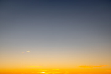 sunset sky without clouds