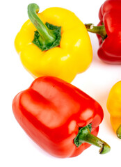 Peppers isolated on white background. High quality photo