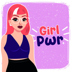 Happy international women's day, female empowerment, no more violence against women. Background vector illustration. Vector in EPS format.