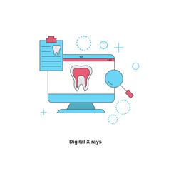 Dental services concept. Digital x-ray.