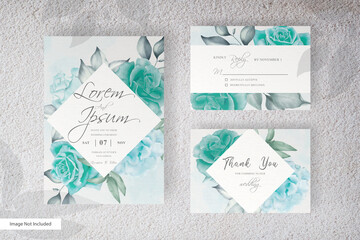 Elegant Floral Frame wedding invitation card template