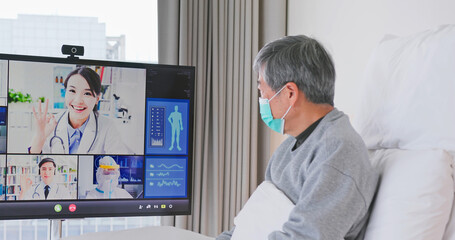 Telemedicine concept with webcam
