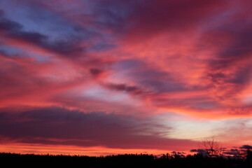 sunset in the clouds