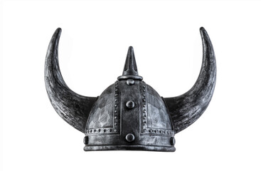 Viking horned helmet isolated on white background with clipping path