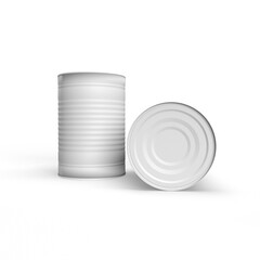 Obraz premium tin can on white background