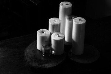 themes candles for home and celebration decoration
