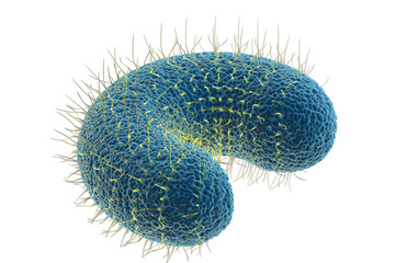 Viral disease, virus, bacteria, cell, 3d illustration