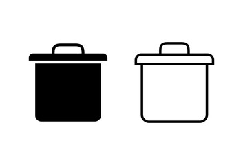 Trash icon set. trash can icon. delete icon vector. garbage