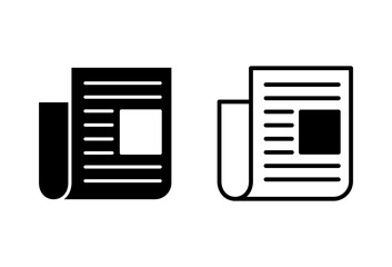 Newspaper icon set. news paper vector sign