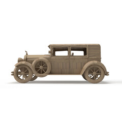 Fototapeta na wymiar vintage toy car on white background