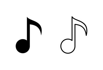 Music icon set. note music icon vector