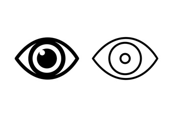 Eye icon set. Eye vector icon. Look and Vision icon.