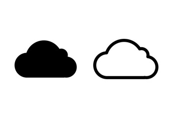 Cloud icon set. cloud vector icon