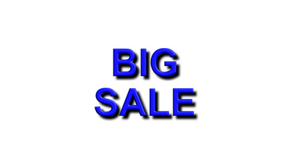 blue big sale discount words white background