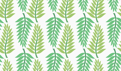 Palm or fern leaves seamless pattern. Leaf texture wallpaper.