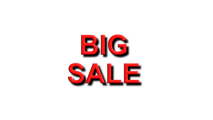red big sale discount words white background
