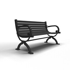bench on white background
