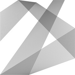 Design elements. Curved sharp corners many streak. Abstract vertical broken stripes on white background isolated. Creative band art. Vector illustration EPS 10. Black lines created using Blend Tool
