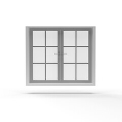 window on white background