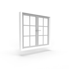 window on white background