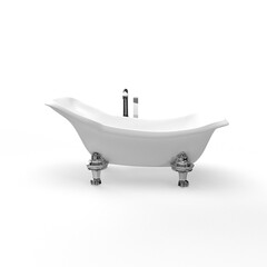 bath tub on white background