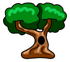 Stylized Cartoon Big Tree