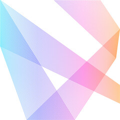 Design element Curved sharp corners wave many lines. Abstract vertical broken stripes on white background isolated. Creative line art. Vector illustration EPS 10. Colors line created using Blend Tool