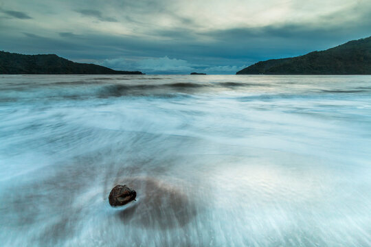 Batangas ,Philippines summer beach with dramatic clouds