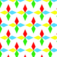 Colorful seamless flower pattern. Vector stock illustration.