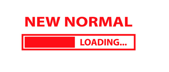 New normal loading.
Covid-19 pandemic New Normal Lifestyle. New healthy lifestyle, wash your hands, wear a mask, maintain physical distance, work from home.