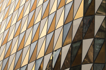 Geometric triangle pattern windows reflection