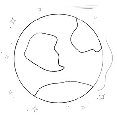 Planet earth vector graphic illustration.
