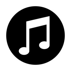 Music symbol, web and computer icon