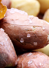 close-up organic and salted peanuts