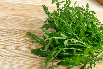 Arugula, Arugula, Ruccola Leaves, Rucola, Eruca or Roquette Salad